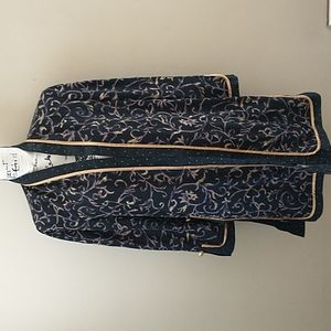 Vintage Kimono Long Sleeve Gold Tone Details